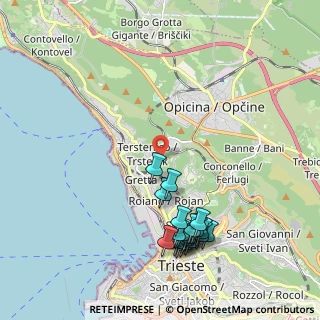 Mappa Via Bonomea, 34136 Trieste TS, Italia (2.2945)