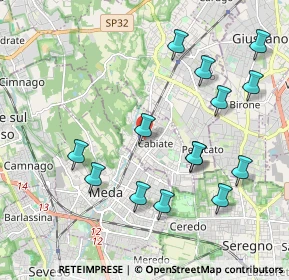 Mappa Via Gioacchino Rossini, 22060 Cabiate CO, Italia (2.13571)