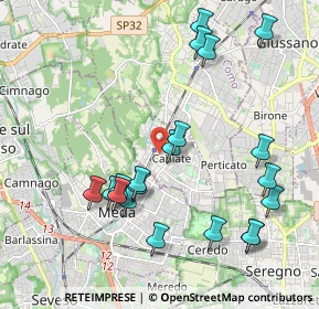Mappa Via Gioacchino Rossini, 22060 Cabiate CO, Italia (2.1665)
