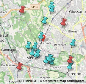 Mappa Via Gioacchino Rossini, 22060 Cabiate CO, Italia (2.226)