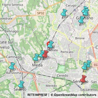 Mappa Via Gioacchino Rossini, 22060 Cabiate CO, Italia (2.97462)