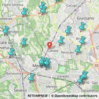 Mappa Via Gioacchino Rossini, 22060 Cabiate CO, Italia (2.8485)