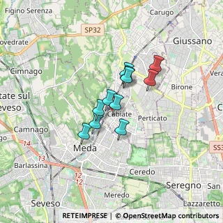 Mappa Via Gioacchino Rossini, 22060 Cabiate CO, Italia (1.08182)