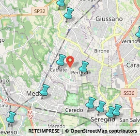 Mappa Via Monte Lungo, 22060 Cabiate CO, Italia (2.83727)
