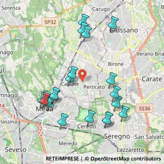 Mappa Via Monte Lungo, 22060 Cabiate CO, Italia (2.209)