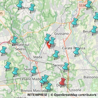 Mappa Via Monte Lungo, 22060 Cabiate CO, Italia (6.2585)