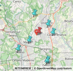 Mappa Via Monte Lungo, 22060 Cabiate CO, Italia (5.29727)