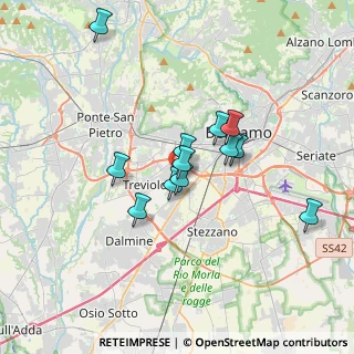 Mappa Via Piave, 24048 Treviolo BG, Italia (2.80917)