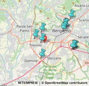 Mappa Via Piave, 24048 Treviolo BG, Italia (3.72333)