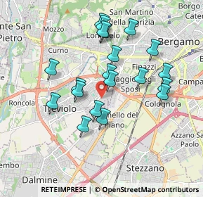 Mappa Via Piave, 24048 Treviolo BG, Italia (1.695)