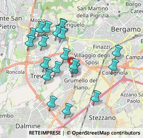 Mappa Via Piave, 24048 Treviolo BG, Italia (1.8505)