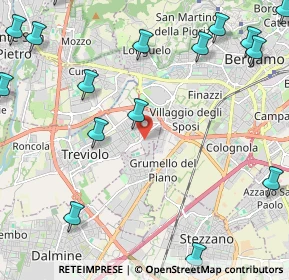 Mappa Via Piave, 24048 Treviolo BG, Italia (3.13688)