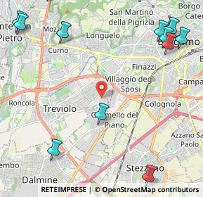 Mappa Via Piave, 24048 Treviolo BG, Italia (3.20667)
