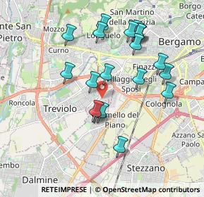 Mappa Via Piave, 24048 Treviolo BG, Italia (1.8405)