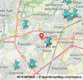 Mappa Via Piave, 24048 Treviolo BG, Italia (2.76636)