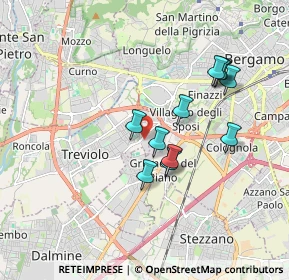 Mappa Via Piave, 24048 Treviolo BG, Italia (1.55909)