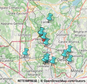 Mappa Scuola Media Leonardo Da Vinci, 20823 Lentate sul Seveso MB, Italia (6.63923)