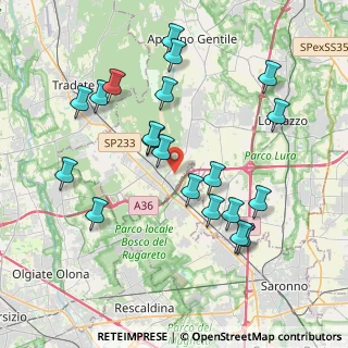 Mappa Via Brera, 22076 Mozzate CO, Italia (3.996)