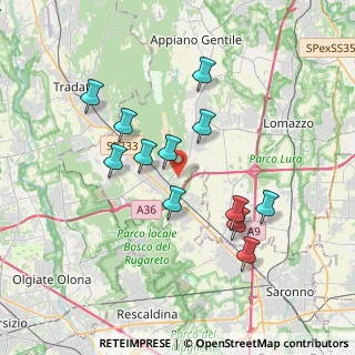 Mappa Via Brera, 22076 Mozzate CO, Italia (3.37917)