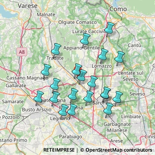 Mappa Via Brera, 22076 Mozzate CO, Italia (7.4205)