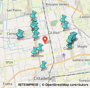 Mappa Via Cavin dei Pinei, 35013 Cittadella PD, Italia (1.847)