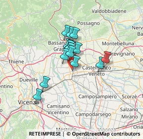 Mappa Via Cavin dei Pinei, 35013 Cittadella PD, Italia (9.206)