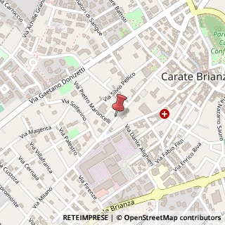 Mappa Via Francesco Cusani, 36, 20841 Carate Brianza, Monza e Brianza (Lombardia)