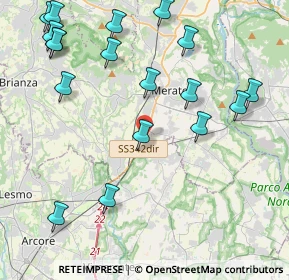 Mappa Via Gorizia, 23875 Osnago LC, Italia (5.09889)