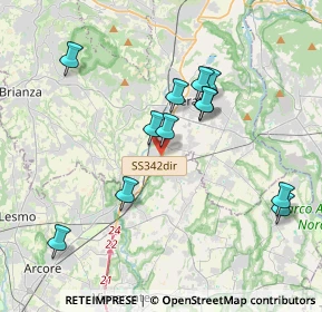 Mappa Via Gorizia, 23875 Osnago LC, Italia (3.62083)