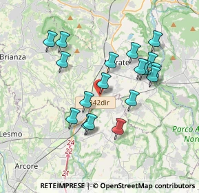 Mappa Via Gorizia, 23875 Osnago LC, Italia (3.37444)