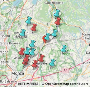 Mappa Via Gorizia, 23875 Osnago LC, Italia (7.41882)