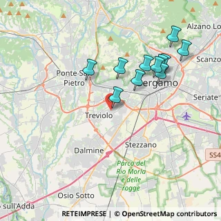 Mappa Via C. Cattaneo, 24048 Treviolo BG, Italia (3.83636)