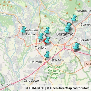 Mappa Via C. Cattaneo, 24048 Treviolo BG, Italia (4.04154)