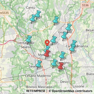 Mappa Via A. Grandi, 22060 Mariano Comense CO, Italia (3.76533)