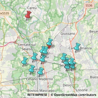 Mappa Via A. Grandi, 22060 Mariano Comense CO, Italia (4.032)