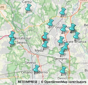 Mappa Via Alessandro Volta, 22060 Cabiate CO, Italia (4.30938)