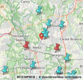 Mappa Via Alessandro Volta, 22060 Cabiate CO, Italia (6.4535)