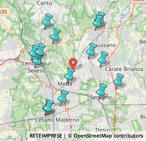 Mappa Via Alessandro Volta, 22060 Cabiate CO, Italia (4.13267)