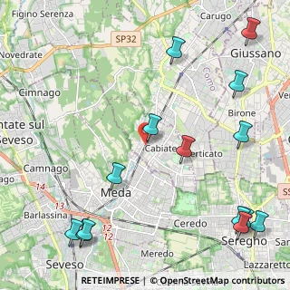 Mappa Via Alessandro Volta, 22060 Cabiate CO, Italia (2.99286)