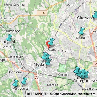 Mappa Via A. Grandi, 22060 Mariano Comense CO, Italia (3.12571)