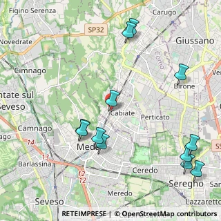 Mappa Via Alessandro Volta, 22060 Cabiate CO, Italia (2.52333)