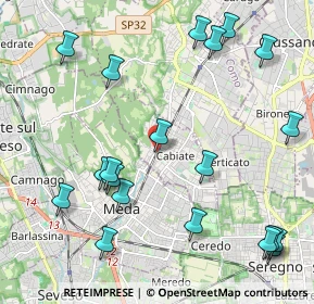 Mappa Via Alessandro Volta, 22060 Cabiate CO, Italia (2.578)