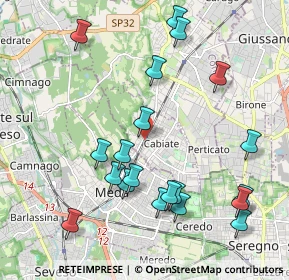 Mappa Via Alessandro Volta, 22060 Cabiate CO, Italia (2.2295)