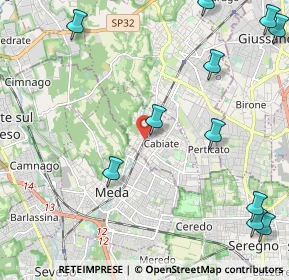 Mappa Via Alessandro Volta, 22060 Cabiate CO, Italia (2.98455)