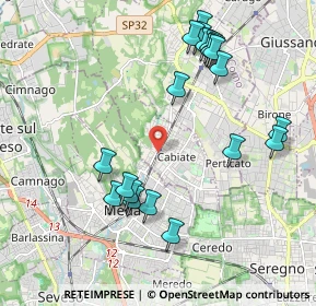 Mappa Via Alessandro Volta, 22060 Cabiate CO, Italia (2.164)