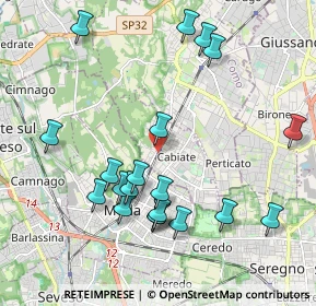 Mappa Via Alessandro Volta, 22060 Cabiate CO, Italia (2.123)