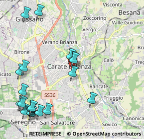 Mappa Via San Giovanni Bosco, 20841 Carate Brianza MB, Italia (2.7)