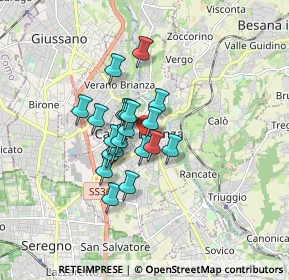 Mappa Via San Giovanni Bosco, 20841 Carate Brianza MB, Italia (1.116)