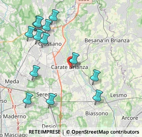 Mappa Via San Giovanni Bosco, 20841 Carate Brianza MB, Italia (4.53692)
