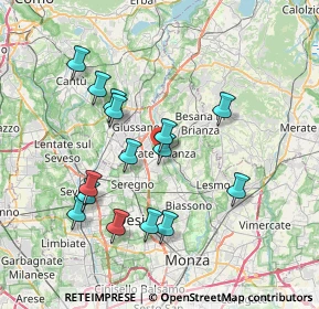 Mappa Via San Giovanni Bosco, 20841 Carate Brianza MB, Italia (7.11533)